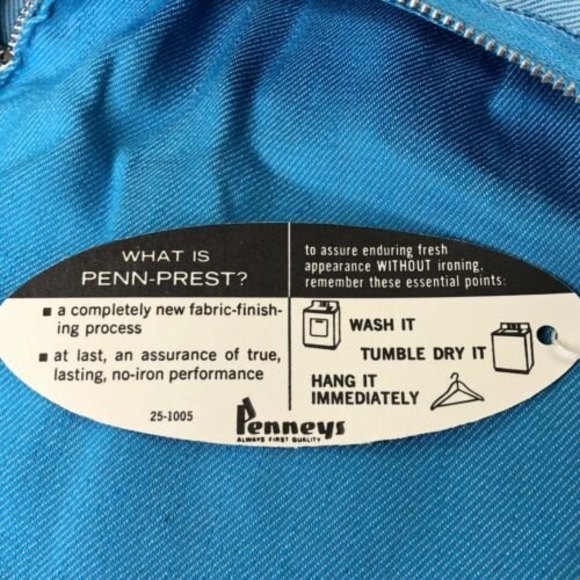 Penny's High Waist Shorts Tailored Blue Vintage 60's USA Size 12 Waist 25 New - Picture 4 of 9